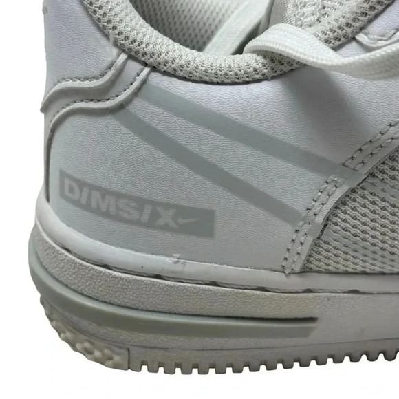 Nike Air Force 1 Low React Triple White Sneakers size 4Y custom design womens 6 - Picture 4 of 13